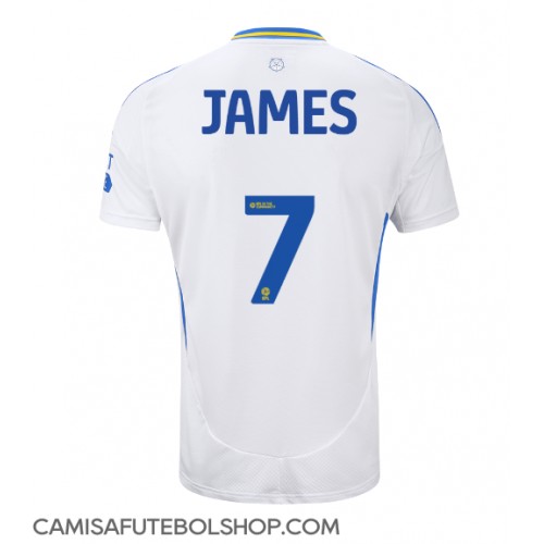 Camisa de time de futebol Leeds United Daniel James #7 Replicas 1º Equipamento 2024-25 Manga Curta